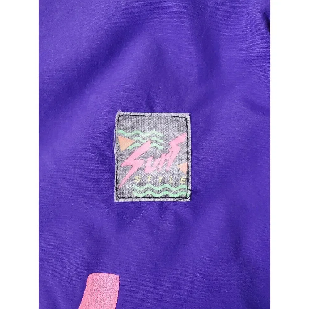 Surf Style Oakley Thermonuclear Protection Purple Pullover Windbreaker '90's Y2K - Picture 5 of 9